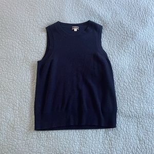 J. Crew Navy 100% Cashmere Vest Sweater NWOT